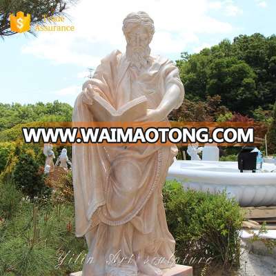 Antique Roman Style White Strong Old Men Marble Statue(YL-R829)